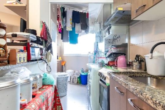 Cozinha de apartamento à venda com 2 quartos, 45m² em Vila Bela Vista (Zona Norte), São Paulo