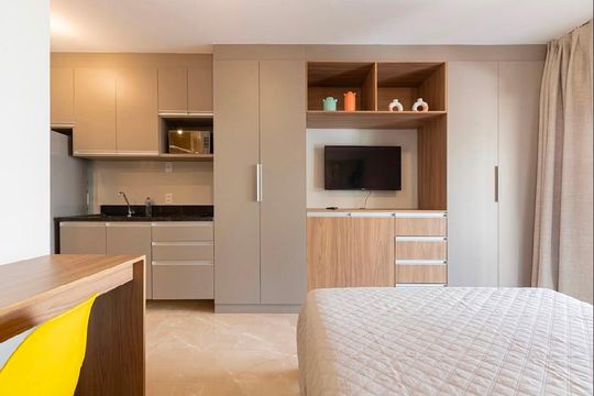 Sala/Quarto de kitnet/studio para alugar com 1 quarto, 31m² em Bela Vista, São Paulo