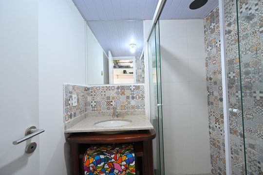 Banheiro Social  de apartamento para alugar com 1 quarto, 36m² em Vila da Saúde, São Paulo