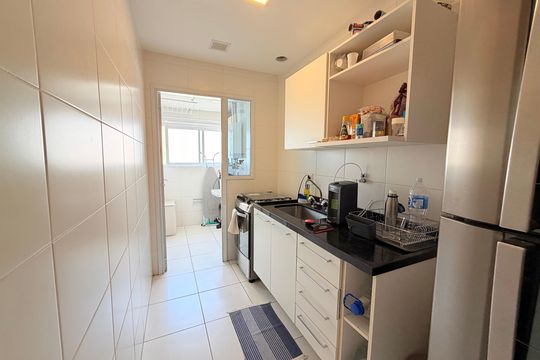 Cozinha  de apartamento à venda com 1 quarto, 50m² em Campo Belo, São Paulo
