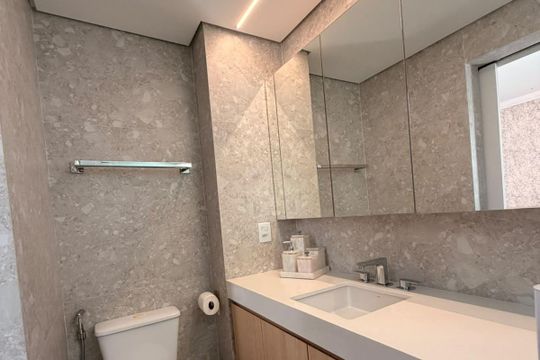 Banheiro de apartamento à venda com 3 quartos, 85m² em Jardim Bela Vista, Santo André