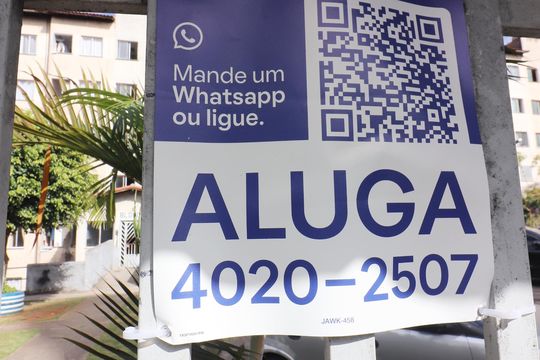 Placa  de apartamento para alugar com 2 quartos, 57m² em Bairro Alves, São Bernardo do Campo