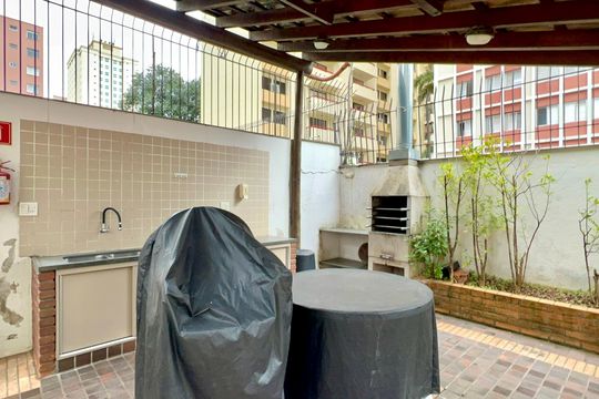 Churrasqueira de apartamento à venda com 1 quarto, 58m² em Jardins, São Paulo