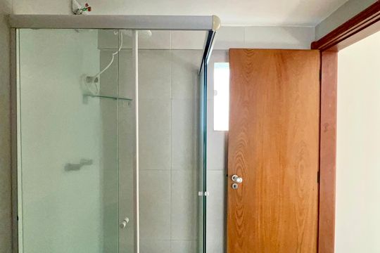 Banheiro da Suíte de apartamento à venda com 1 quarto, 58m² em Jardins, São Paulo