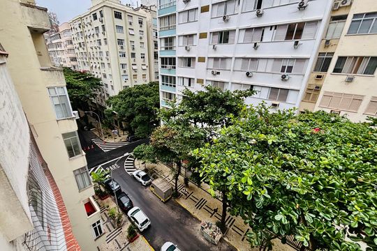 Vista da sala de apartamento para alugar com 3 quartos, 85m² em Copacabana, Rio de Janeiro