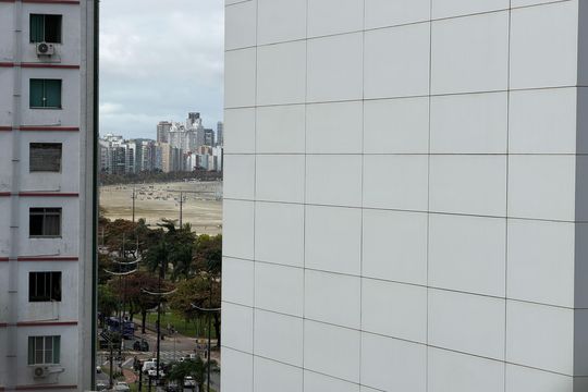 Varanda da Sala de apartamento para alugar com 1 quarto, 48m² em José Menino, Santos