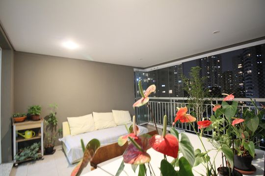 Varanda da Sala de apartamento para alugar com 2 quartos, 168m² em Vila Andrade, São Paulo