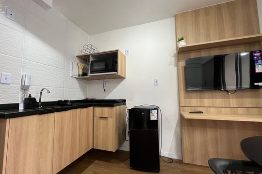 Cozinha de kitnet/studio para alugar com 1 quarto, 25m² em São Mateus, Juiz de Fora