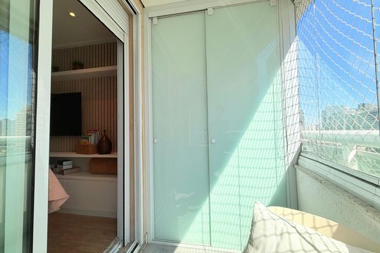 Varanda quarto 2 de apartamento para alugar com 3 quartos, 150m² em Vila Gertrudes, São Paulo