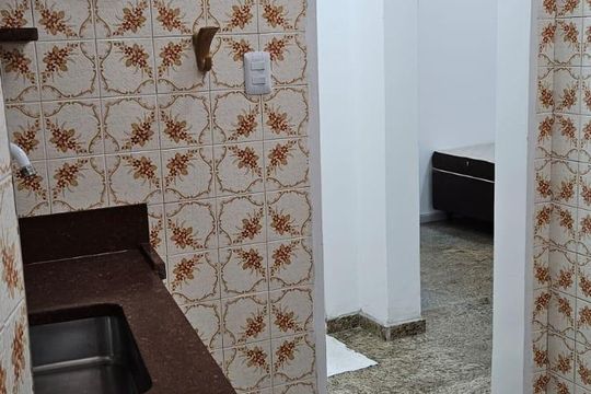 Cozinha de apartamento para alugar com 1 quarto, 63m² em Ponta da Praia, Santos