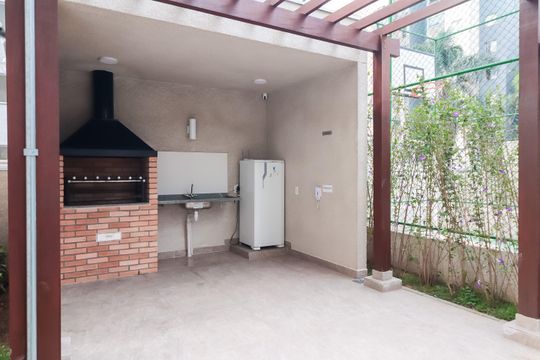 Área comum - Churrasqueira de kitnet/studio para alugar com 1 quarto, 26m² em Parada Xv de Novembro, São Paulo