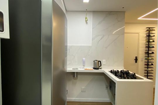 Cozinha de apartamento à venda com 2 quartos, 40m² em Jardim Concordia, Diadema