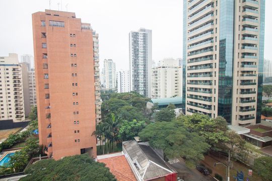 Vista da Sala de apartamento para alugar com 2 quartos, 81m² em Brooklin, São Paulo