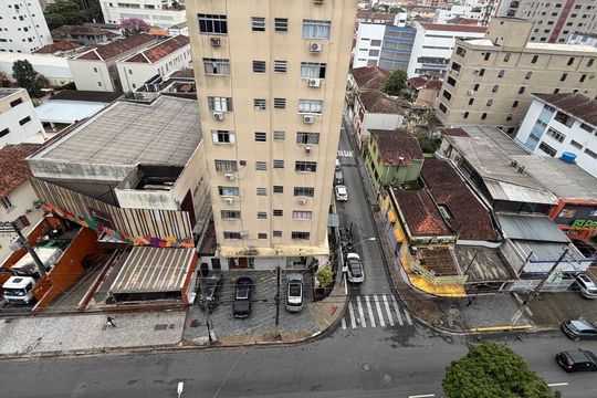 Vista da Sala de apartamento para alugar com 1 quarto, 28m² em Embaré, Santos