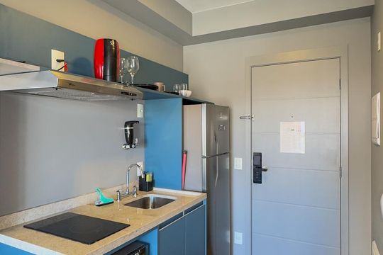 Studio de kitnet/studio para alugar com 1 quarto, 24m² em Jardim das Acacias, São Paulo