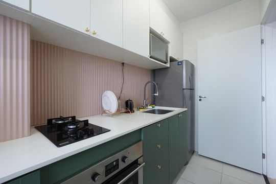 Cozinha de kitnet/studio para alugar com 1 quarto, 27m² em Vila Dom Pedro I, São Paulo