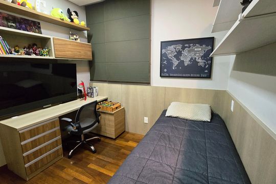 Quarto de apartamento à venda com 4 quartos, 135m² em Santo Agostinho, Belo Horizonte