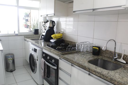 Cozinha de apartamento à venda com 3 quartos, 75m² em Barra Olímpica, Rio de Janeiro