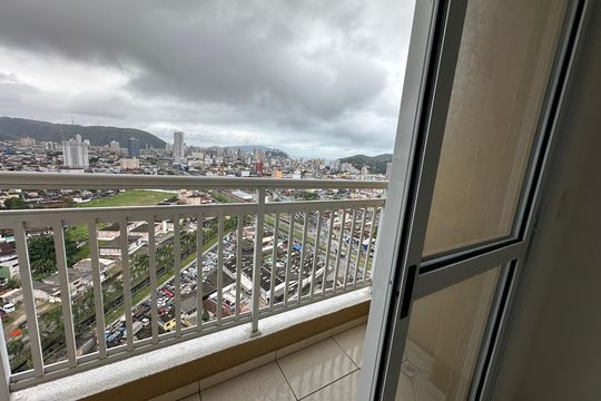 Varanda da Sala de apartamento para alugar com 2 quartos, 46m² em Parque Sao Vicente, São Vicente