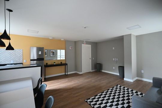 Área comum de kitnet/studio para alugar com 1 quarto, 17m² em Vila Andrade, São Paulo