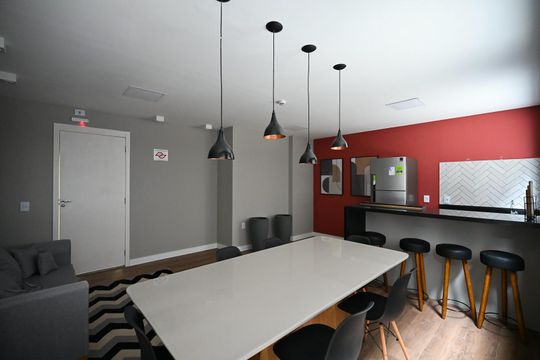 Área comum de kitnet/studio para alugar com 1 quarto, 17m² em Vila Andrade, São Paulo