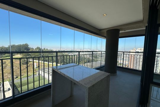 Varanda da Sala de apartamento à venda com 3 quartos, 119m² em Centro Comercial Jubran, Barueri