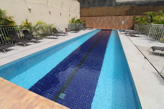 Área comum - Piscina de apartamento para alugar com 1 quarto, 71m² em Centro, São José dos Campos