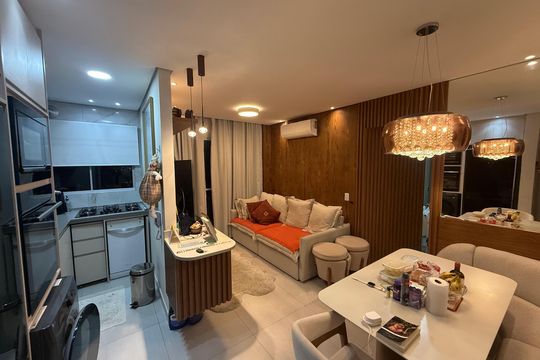Cozinha de apartamento para alugar com 2 quartos, 55m² em Vila Santa Maria, Poá