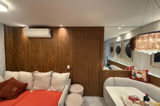 Sala de apartamento para alugar com 2 quartos, 55m² em Vila Santa Maria, Poá
