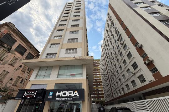 Fachada do Prédio de apartamento para alugar com 1 quarto, 51m² em Gonzaga, Santos