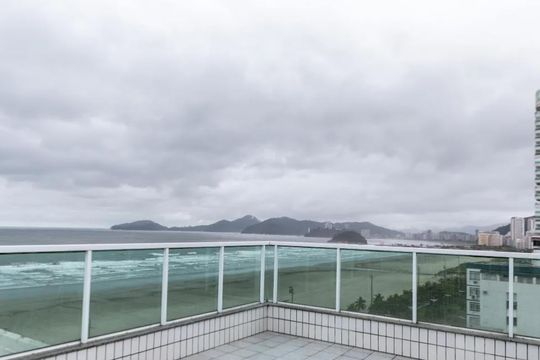 Área comum - Churrasqueira de apartamento para alugar com 1 quarto, 51m² em Gonzaga, Santos