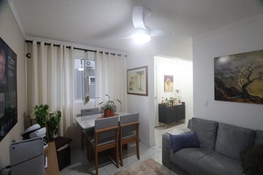 Sala de apartamento à venda com 1 quarto, 43m² em Centro, Canoas