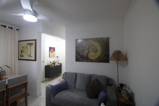 Sala de apartamento à venda com 1 quarto, 43m² em Centro, Canoas