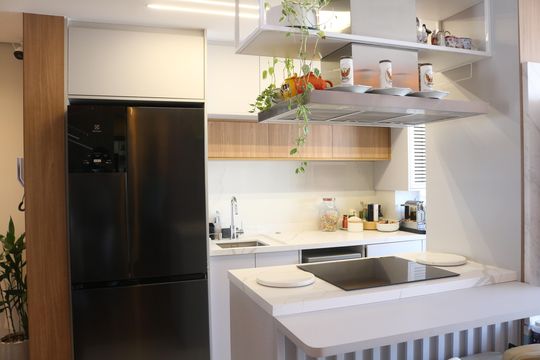 Cozinha e Área de Serviço de apartamento à venda com 2 quartos, 67m² em Barra Funda, São Paulo