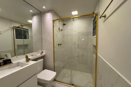 Banheiro de apartamento à venda com 3 quartos, 105m² em Butantã, São Paulo