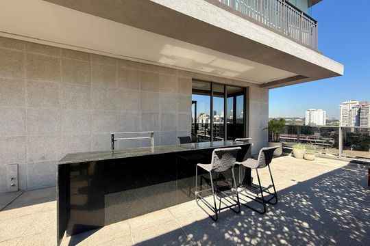Churrasqueira  de kitnet/studio para alugar com 1 quarto, 25m² em Santo Amaro, São Paulo