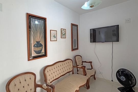 Sala de apartamento para alugar com 1 quarto, 44m² em Boqueirão, Santos