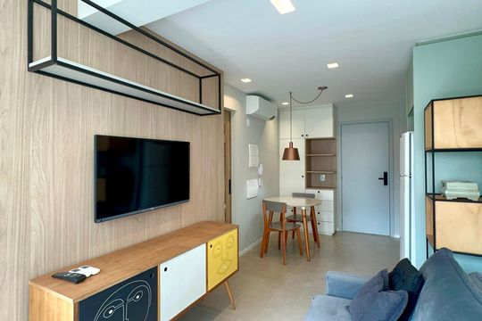 Sala de apartamento para alugar com 1 quarto, 38m² em Pinheiros, São Paulo