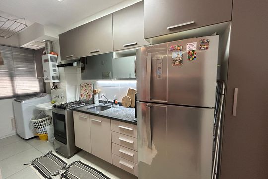 Cozinha de apartamento à venda com 2 quartos, 58m² em Todos Os Santos, Rio de Janeiro
