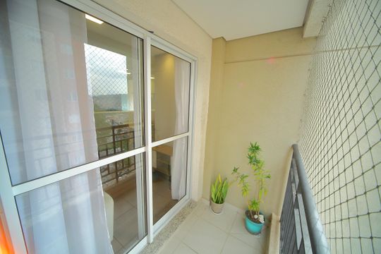 Varanda da Sala de apartamento à venda com 2 quartos, 48m² em Parque Selecta, São Bernardo do Campo