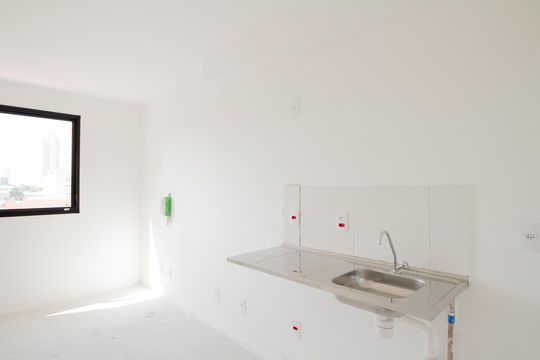 Cozinha de kitnet/studio à venda com 1 quarto, 16m² em Tatuapé, São Paulo