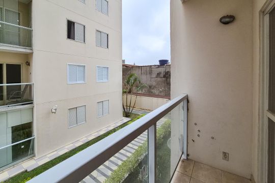 Varanda da sala de apartamento à venda com 2 quartos, 55m² em Vila Planalto, São Bernardo do Campo