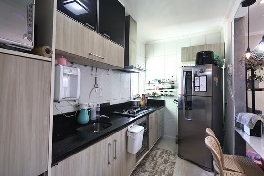 Cozinha de apartamento à venda com 2 quartos, 94m² em Vila Alto de Santo Andre, Santo André