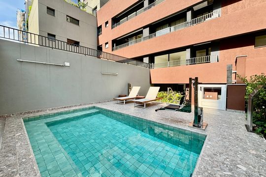 Piscina de kitnet/studio para alugar com 1 quarto, 31m² em Paraíso, São Paulo