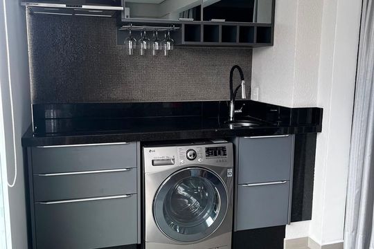 Área de serviço de apartamento para alugar com 1 quarto, 33m² em Brooklin, São Paulo