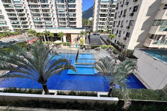 Varanda - Vista de apartamento à venda com 2 quartos, 62m² em Recreio dos Bandeirantes, Rio de Janeiro