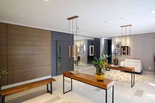 Hall de entrada de apartamento à venda com 3 quartos, 142m² em Centro, São Caetano do Sul