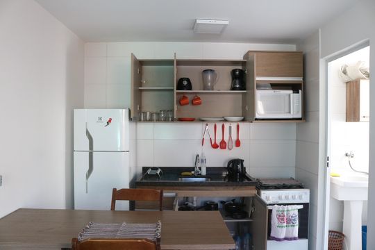 Cozinha e Área de Serviço de apartamento para alugar com 1 quarto, 27m² em Barra Funda, São Paulo