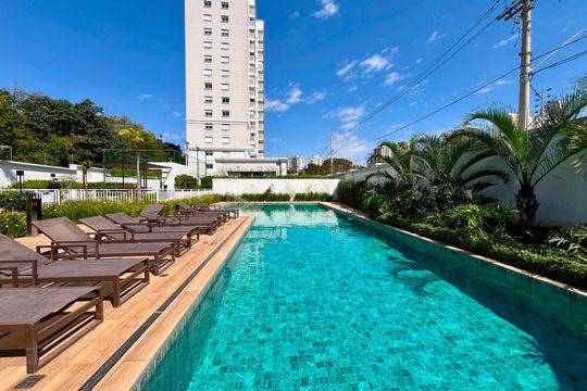 Área comum - Piscina de apartamento para alugar com 2 quartos, 67m² em Taquaral, Campinas