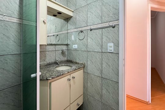 Banheiro Social de apartamento à venda com 2 quartos, 64m² em Bairro dos Casa, São Bernardo do Campo